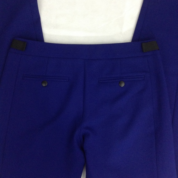 Club Monaco Royal Blue Wool Blend Slim Pants - Picture 3 of 6